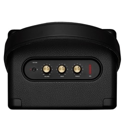 Marshall Tufton Bluetooth Speaker with 20+ Hours of Portable Playtime, Bluetooth v5.0, IPX2 Water Resistant, Multi-host Functionality, Multi-directional Sound, Quick Charge, Black and Brass 3