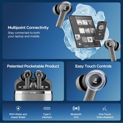 boAt Nirvana Iris Truly Wireless Earbuds, Up to 32 dB Active Noise Cancellation,120 Hrs Playback,Crystal Bionic Sound Powered by HiFi,Beast Mode,ENx Tech,Hearables App (Crystal Black) 9