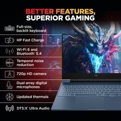 HP Victus 15 15-FB3364AX Gaming Laptop (AMD Ryzen 7 7445HS/12 GB/512 GB SSD/6 GB-NVIDIA GeForce RTX 3050/Windows 11 Home//Full HD), 39.6 cm - 15.6 inch, 6