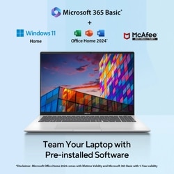 Asus VivoBook 16 X1607CA-MB142WS Thin & Light Laptop (Intel Core Ultra 5 Processor 225H/16 GB/512 GB SSD/Intel Graphics/Windows 11 Home/MSOffice/WUXGA), 40.64 cm - 16 inch, Cool Silver 8
