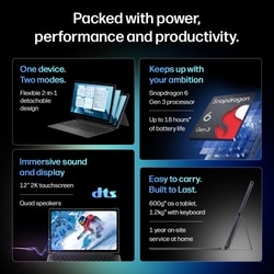 HP OmniPad 12 12-M0005QU Convertible Laptop (Snapdragon SM6475Q/8 GB/128 GB UFC/Qualcomm Adreno GPU/Android 16), 30.38 cm - 12 inch, Denim Blue 6