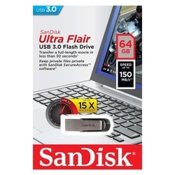 Sandisk 64 GB SanDisk Ultra Flair USB 3.0 Flash Drive, SDCZ73-064G-I35 3