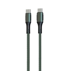 Portronics Konnect Square C Type C to Type C Charging Cable, Green