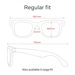Ray-Ban Meta Wayfarer (Gen 1) with Meta AI, photo and video capture - Matte Black, Polarised Gradient Graphite lenses 8