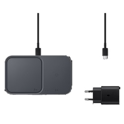 Samsung 15 Watts Fast Charging Support Wireless Mobile Phone Charger, LED Lights, Built-in Cooling System, Simultaneously Power Up Two Device, Dark Gray 7