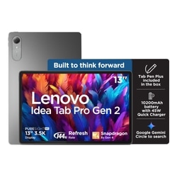 Lenovo Idea Tab Pro Gen 2 33.02 cm (13 inch) Wi-Fi Tablet with Pen, 256 GB, 12 GB RAM, Luna Grey, ZAHD0729IN