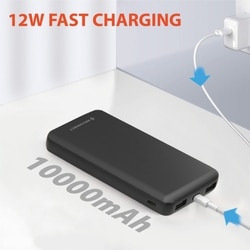 Reconnect Zap Neo 12 W 10000 mAh PowerBank, Black, RAPBB1019 3