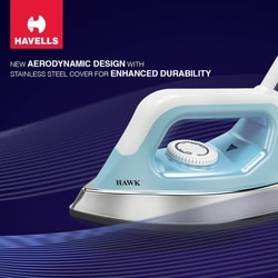Havells Hawk Heavy Weight Dry Iron 1100 W, Non-Stick, Blue 2