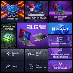 Acer AL15G-53 UN.DW0SI.003 Gaming Laptop (Intel Core 5 processor 210H/16 GB/512 GB/4GB-NVIDIA GeForce RTXTM 3050/Windows 11 Home/Full HD), 39.6 cm - 15.6 inch, Titanium Grey 10