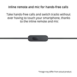 Sony MDR-EX155AP Wired Earphone with Inline Remote and Mic for Hands-free Calls, Black 2