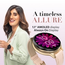 Noise NoiseFit Diva Smartwatch for Women, 2.79 cm (1.1 inch) AMOLED Display, Diamond Cut Dial, Upto 4 Days Battery, Bluetooth Calling, Multiple Strap Options, 100+ Watch Faces, Female Cycle Tracker (Silver Link) 5