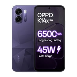 OPPO K14x 5G 128 GB, 6 GB RAM, Prism Violet, Mobile Phone