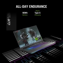 Asus ROG Strix G16 G614PH-RV073WS Gaming Laptop (AMD Ryzen 9 8940HX Processor/16 GB/1 TB SSD /8 GB GDDR7-NVIDIA GeForce GPU/Win 11/MSOffice Home 2024/Full HD), 40.6 cm - 16 inch, Eclipse Gray 9