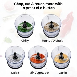 Agaro Elegant Electric Vegetable Chopper, Black 3