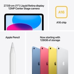 Apple iPad A16 11th Gen 2025 27.59 cm (11 inch) Wi-Fi Tablet, 128 GB, Silver, MD3Y4HN/A 7