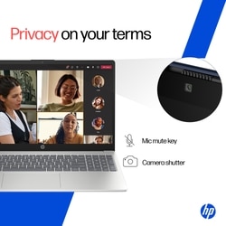 HP 15 Laptop, Intel Core 5-120U, 16GB DDR4 RAM, 512GB SSD, Intel Iris Xe Graphics, 15.6 inch (39.62 cm) FHD Anti-Glare 250nits, Backlit Keyboard, Windows 11 Home, MS Office 2024, 1 Year M365, Natural Silver, 15-FD0664TU 11