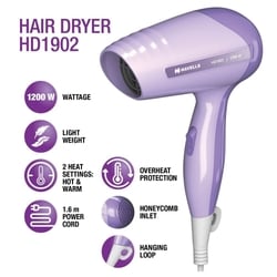 Havells Hair Dryer 1200 W, 2 Heat & 2 Speed Settings, Lavender, HD1902 6
