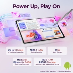 Lenovo Idea Tab Plus 30.73 cm (12.1 inch) WiFi Tablet with Pen, 256 GB, 12 GB RAM, Cloud Grey, ZAG70923IN 4