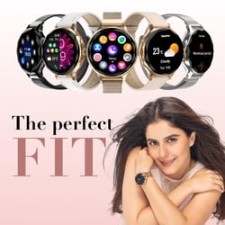 Noise NoiseFit Diva Smartwatch for Women, 2.79 cm (1.1 inch) AMOLED Display, Diamond Cut Dial, Upto 4 Days Battery, Bluetooth Calling, Multiple Strap Options, 100+ Watch Faces, Female Cycle Tracker (Silver Link) 7
