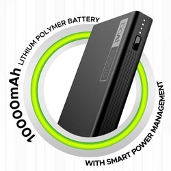 boAt EnergyShroom 10000 mAh Power Bank, 2-way 22.5 Watts Fast Charging, 12 Layer Smart IC Protection, High Temperature and Scratch Resistant, LED Indicators, Carbon Black 2