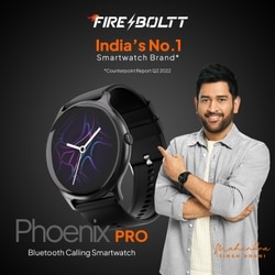 Fire-Boltt Phoenix Pro Smartwatch, 3.53 cm (1.39 inch) HD Display, Bluetooth Calling, Upto 7 Days Battery, 120+ Sports Modes, In-Built Games, IP67 Water Resistant, AI Voice Assistant (Black) 2