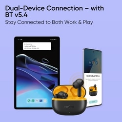 realme Buds T200 Lite Bluetooth in Ear Earbuds, AI ENC for Calls, 48 Hours Total Playback with Fast Charging and Low Latency Gaming TWS, Google Fast Pair IPX 4 Water resistant, with mic (Volt Black) 7