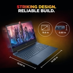 HP Victus 15-Fb3124AX Gaming Laptop (AMD Ryzen 7 7445H/16 GB /512 GB SSD/6 GB-Nvidia GeForce RTX 4050 /Windows 11 Home/MS Office Home 2024 + 1 year M365 Basic/Full HD), 39.62 cm - 15.6 inch, Performance Blue 9
