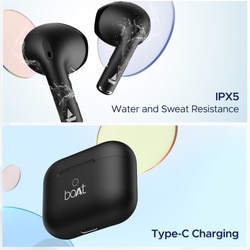 boAt Airdopes Joy in Ear Headphone TWS Earbuds with 35 Hours Playback,13mm Drivers, ENx Tech, ASAP Charge, Beast Mode (Jet Black) 5