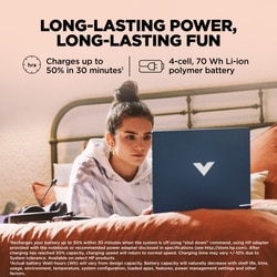 HP Victus 15-Fb3124AX Gaming Laptop (AMD Ryzen 7 7445H/16 GB /512 GB SSD/6 GB-Nvidia GeForce RTX 4050 /Windows 11 Home/MS Office Home 2024 + 1 year M365 Basic/Full HD), 39.62 cm - 15.6 inch, Performance Blue 12