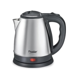 Prestige PKOSS 1.5 L 1500 W Stainless Steel Electric Kettle, Single-Touch Lid Locking, 360 Degree Swivel Base, Silver