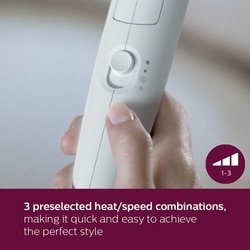 Philips Hair Dryer 1600 W, ThermoProtect, 3 Heat & Speed Settings, Foldable, White, BHD308/30 5