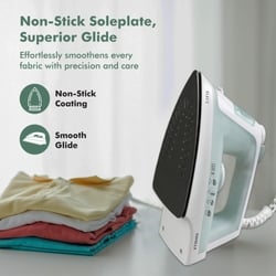 Havells Elece 1200 W Steam Iron, 170 ml Tank, 12 g/min Steam, Non-Stick, Pista Green 4