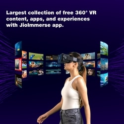 JioDive VR Headset Immersive 360 Degree Viewing Experience Live Sports, Movies, TV Shows & Live TV Channels VR Games & YouTube 360 Supports 4.7-6.7 inch Android & iOS Phones Black 4