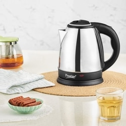 Prestige PKOSS 1.5 L 1500 W Stainless Steel Electric Kettle, Single-Touch Lid Locking, 360 Degree Swivel Base, Silver 7