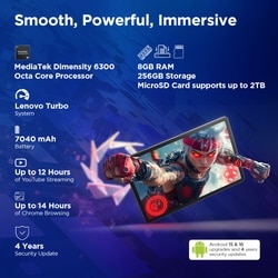Lenovo Idea Tab 27.94 cm (11 inch) WiFi Tablet, 256 GB, 8 GB RAM, Grey, ZAFR0900IN 3