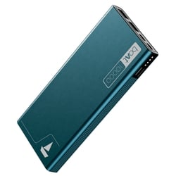boAt EnergyShroom 10000 mAh Power Bank, 2-way 22.5 Watts Fast Charging, 12 Layer Smart IC Protection, High Temperature and Scratch Resistant, LED Indicators, 1 Type-C Two Way Port, 1 Micro USB Input Port, 2 USB-A Output Ports, Steel Blue