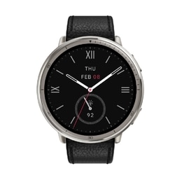 Amazfit Active 2 Premium 44 mm Smart Watch, 10 day Battery, Sapphire Glass Display, Free Silicon Strap, Built in GPS, 5 ATM, iOS & Android, 2000 Nits, 160+ Sports Mode, Black Leather 3