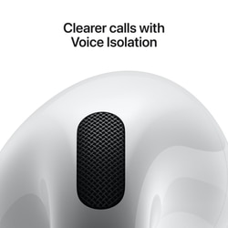 Apple AirPods 4 with Active Noise Cancellation, Adaptive Audio and Transparency mode, Voice Isolation, Hey Siri and Siri Interactions, Up to 5 hours of listening time on a single charge, True Wireless Earbuds 6
