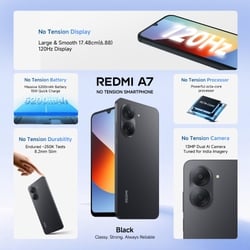 Redmi A7 4G, 64 GB, 3 GB RAM, Black, Mobile Phone 10