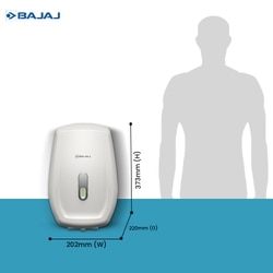 Bajaj Aerono Instant Water Geyser 3 L 3 kW, Shock Resistant & Rust Proof Thermoplastic Body, SS Tank, LED Indicator, Multiple Safety Systems 5
