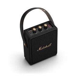 Marshall Stockwell II Bluetooth Speaker, More than 20 Hours of playtime, IPX4 Water Resistant, Bluetooth v5.0, Upto 30 feet Range, Black & Brass 3