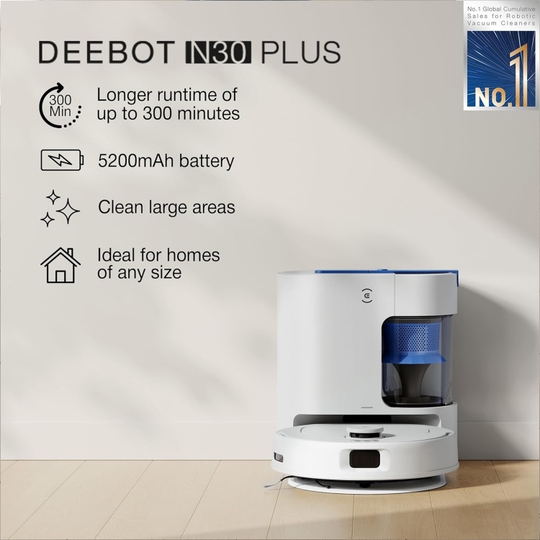 Ecovacs Deebot N30 Plus Robotic Vacuum Cleaner