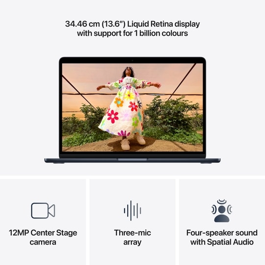 Apple MDHE4HN/A MacBook Air 13 (10-core Apple M5 Chip/16 GB/512 GB SSD/Mac OS/Liquid Retina), 34.46 cm (13.6 inch), Midnight