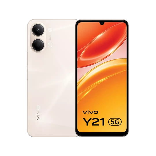 Vivo Y21 5G 128 GB, 6 GB RAM, Champagne Gold, Mobile Phone