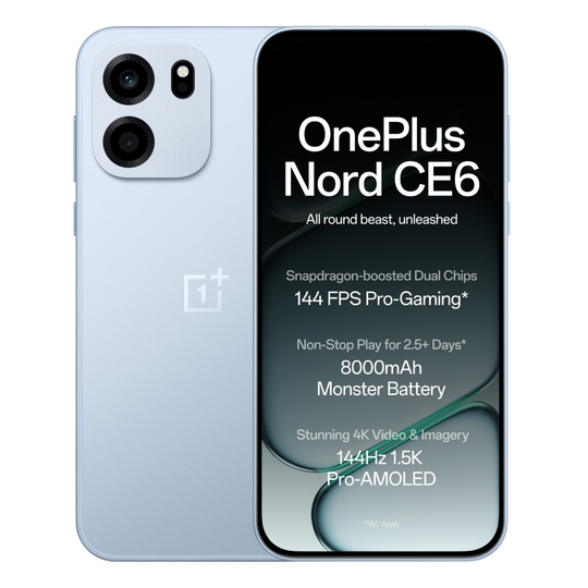 OnePlus Nord CE6 5G 128 GB, 8 GB RAM, Fresh Blue, Mobile Phone