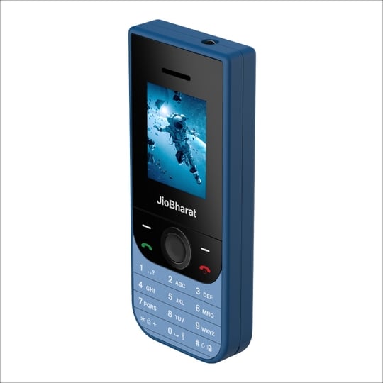 JioBharat V3 4G Keypad Phone with Safety Shield Feature, JioTV, JioHotstar, JioSaavn, JioPay (UPI & SoundPay), LED Torch, Digital Camera, 1000 mAh Battery, Blue, Locked for Jio Network