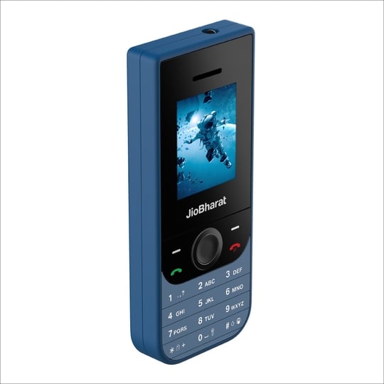 JioBharat V3 4G Keypad Phone with Safety Shield Feature, JioTV, JioHotstar, JioSaavn, JioPay (UPI & SoundPay), LED Torch, Digital Camera, 1000 mAh Battery, Blue, Locked for Jio Network