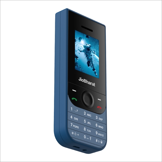 JioBharat V3 4G Keypad Phone with Safety Shield Feature, JioTV, JioHotstar, JioSaavn, JioPay (UPI & SoundPay), LED Torch, Digital Camera, 1000 mAh Battery, Blue, Locked for Jio Network
