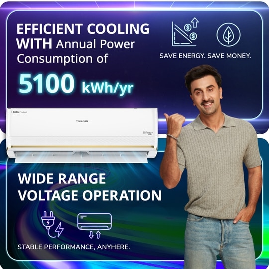 Voltas 1.5 Ton 3 Star Inverter Split Air Conditioner, Vertis Regent Magnum