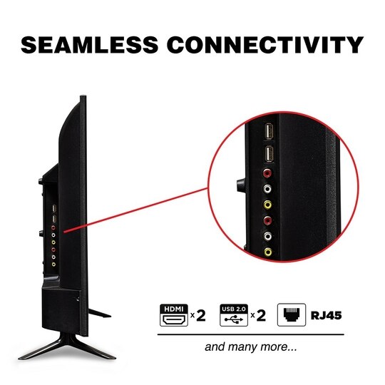 Sansui Prime Series 80 cm (32 inch) HD Ready Smart LED TV JSY32SKHD (BLACK) with Bezel-less Design